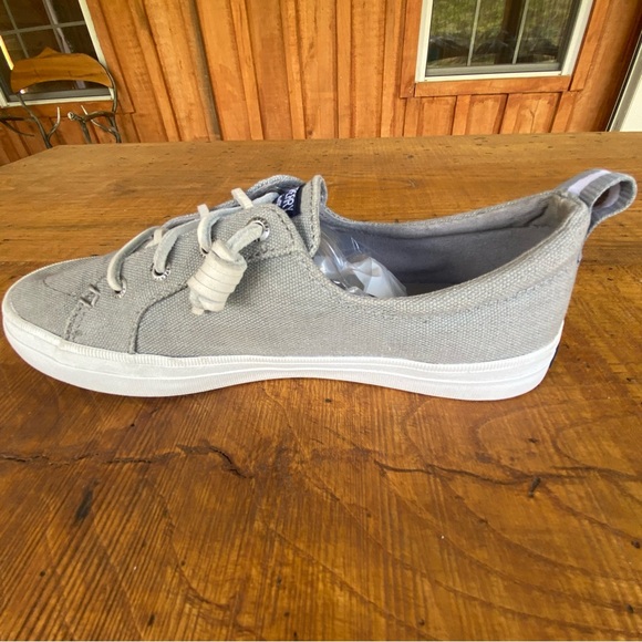 Sperry Crest Vibe Linen Sneaker Gray Women’s  7 Lightweight Breathable Coastal - Picture 11 of 15
